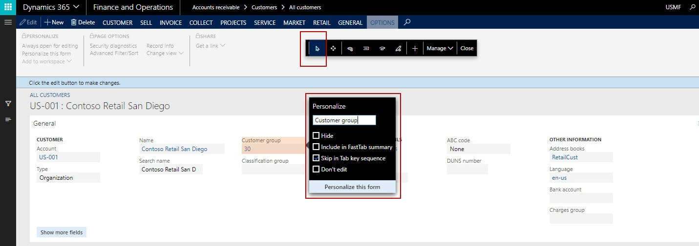 personalization Dynamics 365